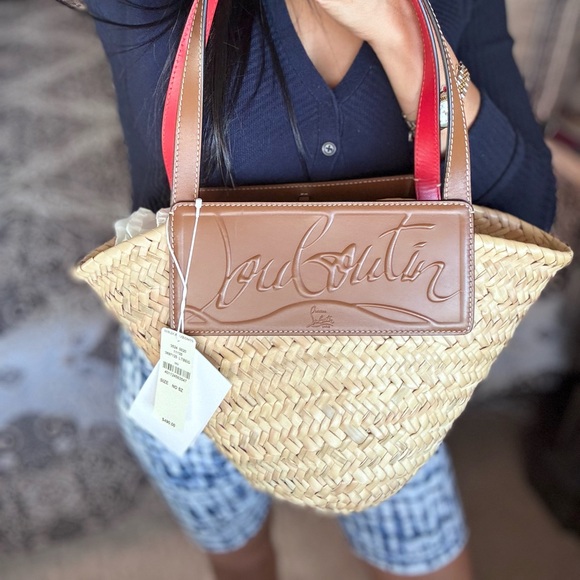 Christian Louboutin straw and leather bag - Picture 10 of 15